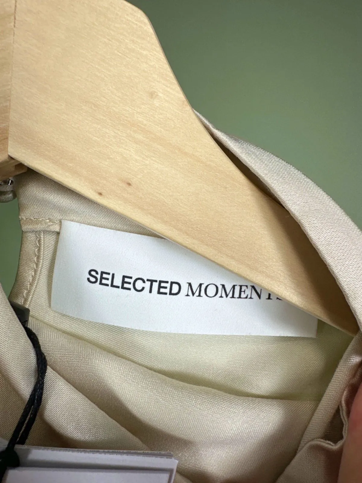 Selected Femme Cream Satin Blouse L