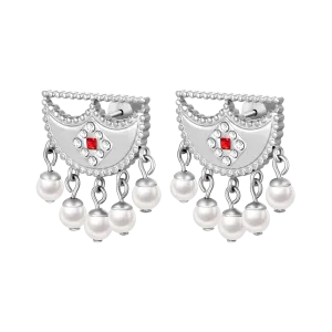 Shnaf / Earrings Pearl Silver