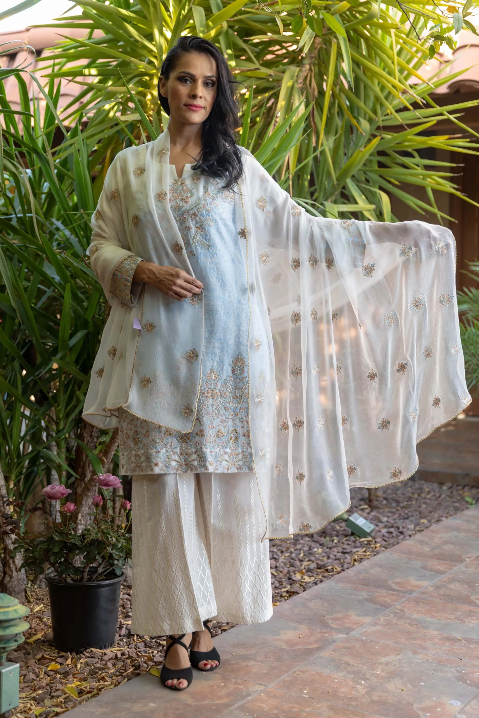 Silk Chiffon Dress-Salwar Kameez