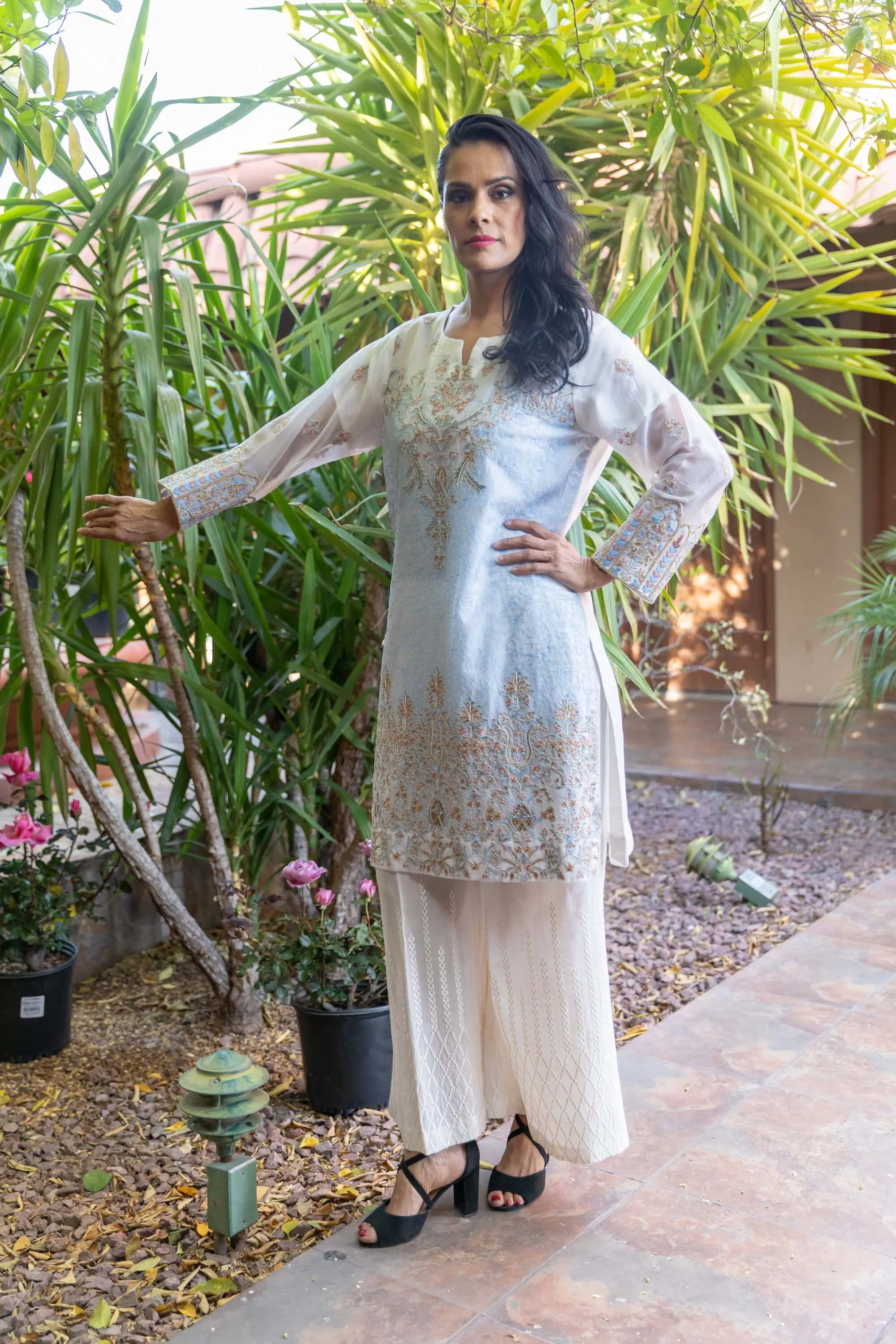 Silk Chiffon Dress-Salwar Kameez