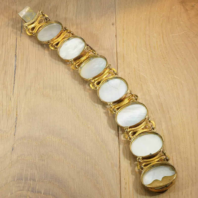 Silver and Gold Repoussé Cameo Bracelet c1800
