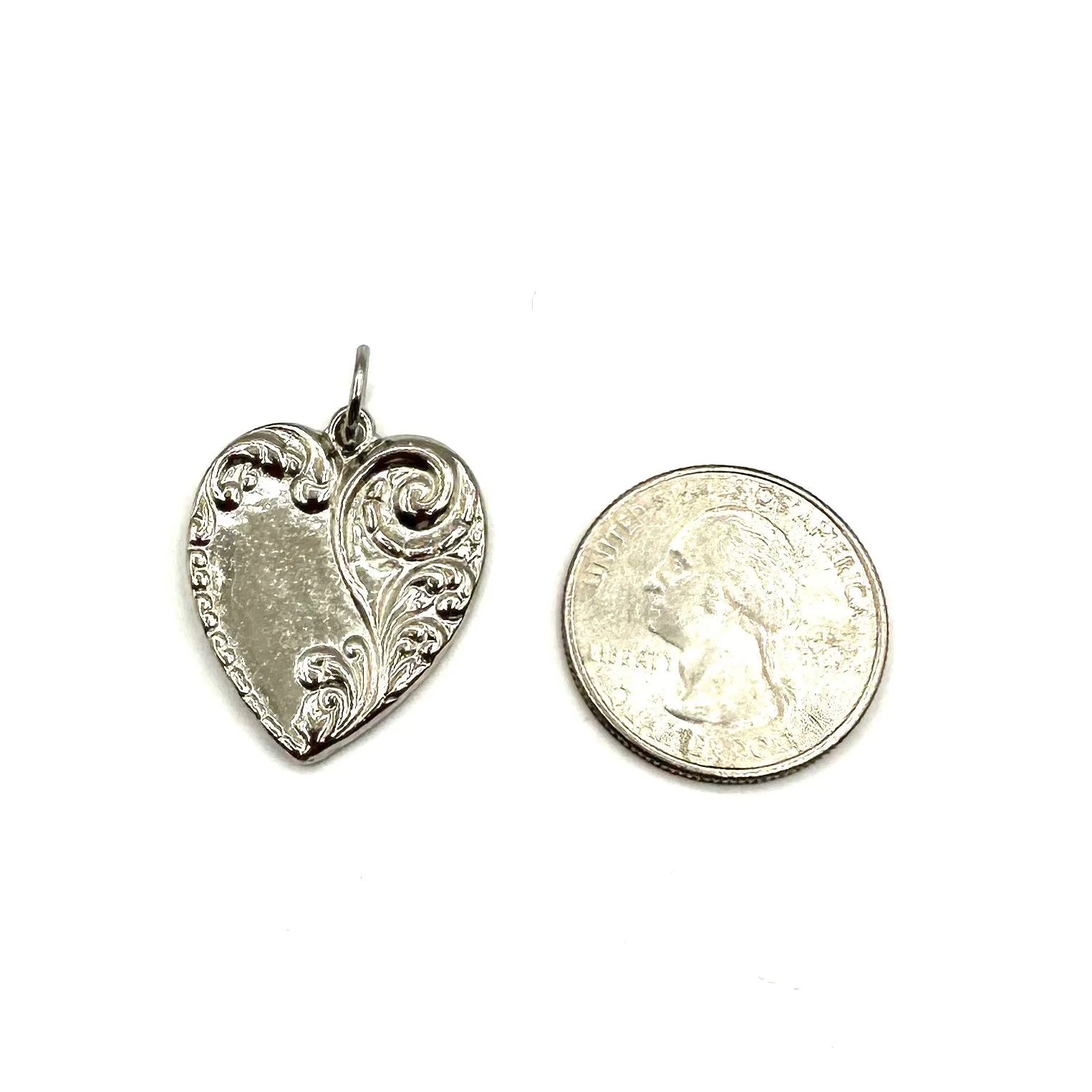 Silver-Plated Filigree Heart