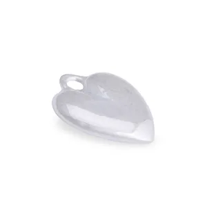Silver Smooth Solid Heart Charm Earring Charms, Bracelet Charms 16x15mm Simple Fashion Jewelry Supplies 20pcs