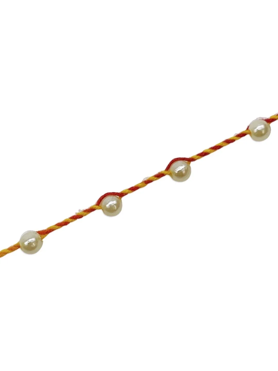 Simple Designer Pearl Rakhi Thread For Raksha Bandhan