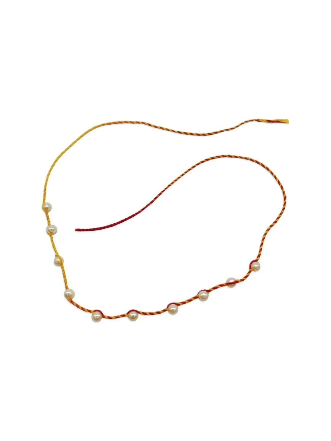 Simple Designer Pearl Rakhi Thread For Raksha Bandhan