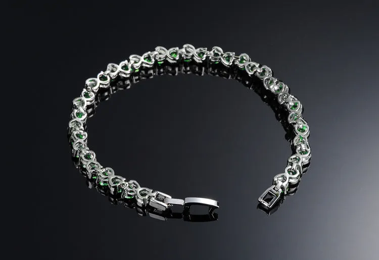 Simple Flash Diamond Platinum Girl Bracelet
