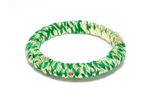 Simple Green Ribbon Bangle - Bracelet