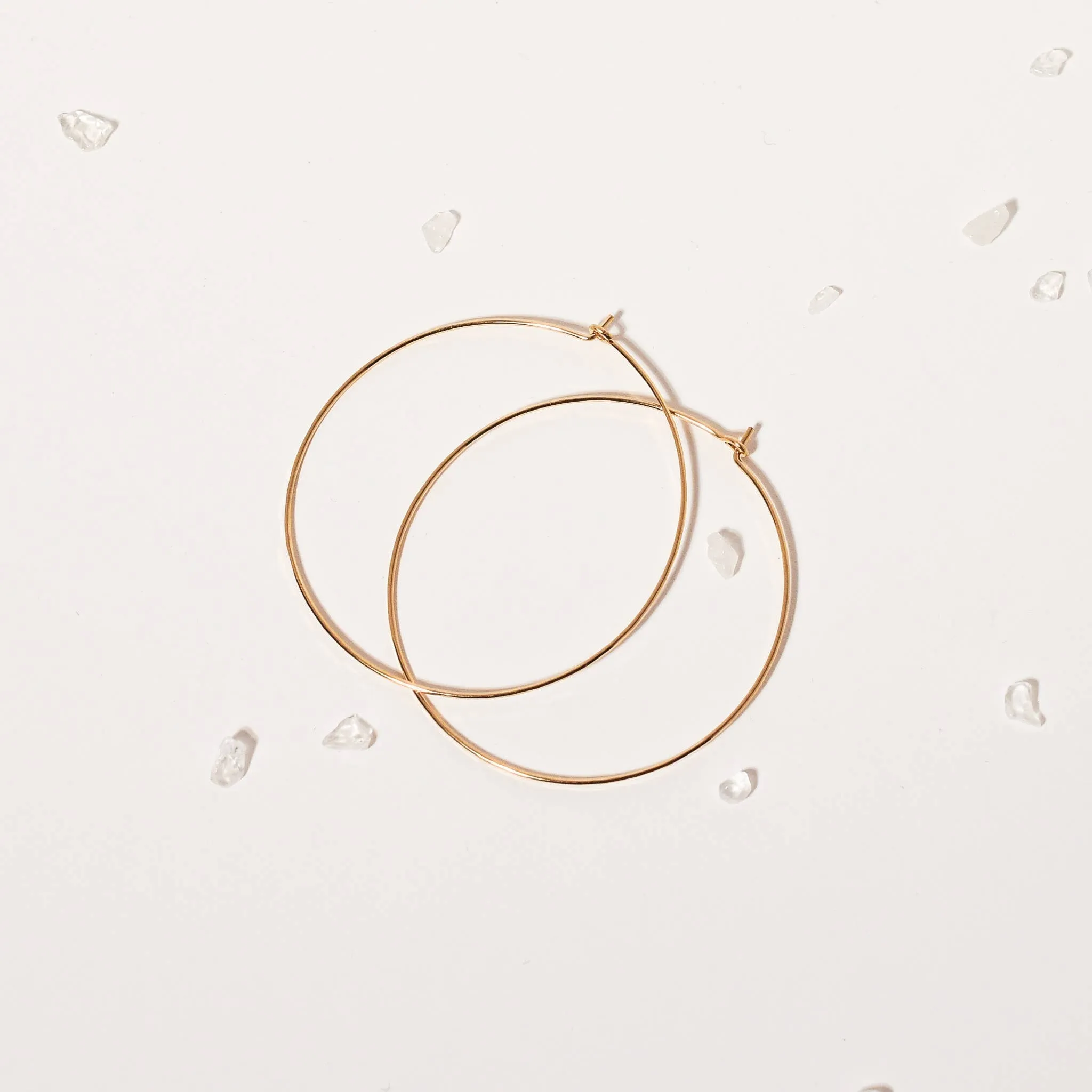 Simple Hoop Earrings | Large: Gold Fill