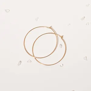 Simple Hoop Earrings | Large: Gold Fill