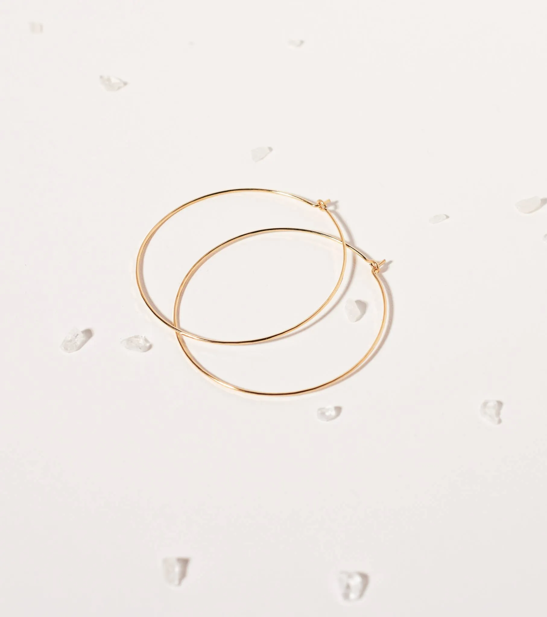 Simple Hoop Earrings | Large: Gold Fill