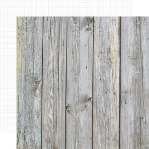 Simple Stories - Color Vibe - Woods - 12x12 Single Sheet - Birch / White Grid