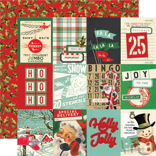 Simple Stories - Holly Jolly - 3x4 Elements - 12x12 Single Sheet