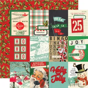 Simple Stories - Holly Jolly - 3x4 Elements - 12x12 Single Sheet