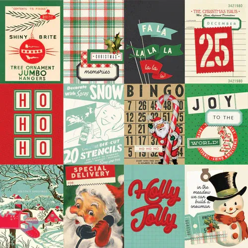 Simple Stories - Holly Jolly - 3x4 Elements - 12x12 Single Sheet