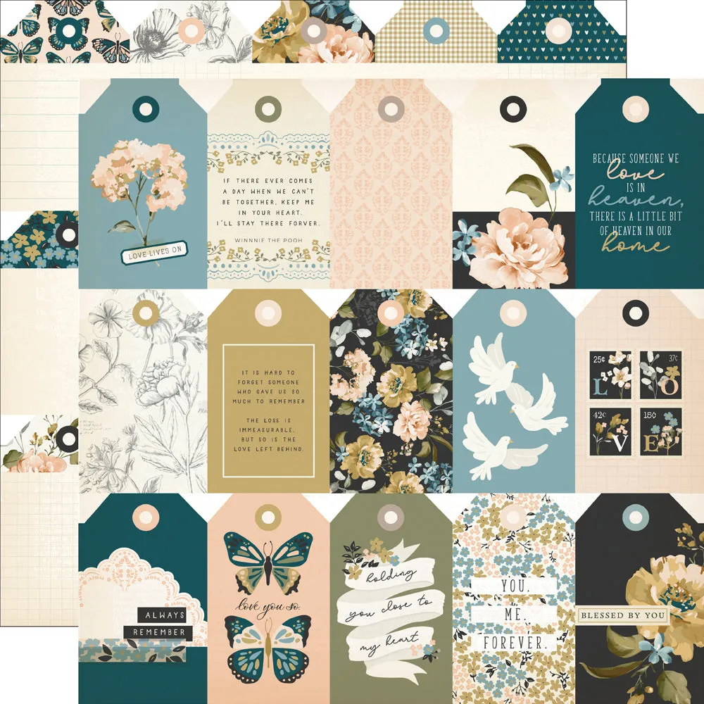 Simple Stories - Remember - 12x12 Single Sheet - Tag Elements