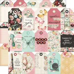 Simple Stories - Simple Vintage Love Story - 12x12 Single Sheet - Tag Elements