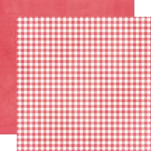 Simple Stories - Simple Vintage Spring Garden - 12x12 Single Sheet - Radish Gingham