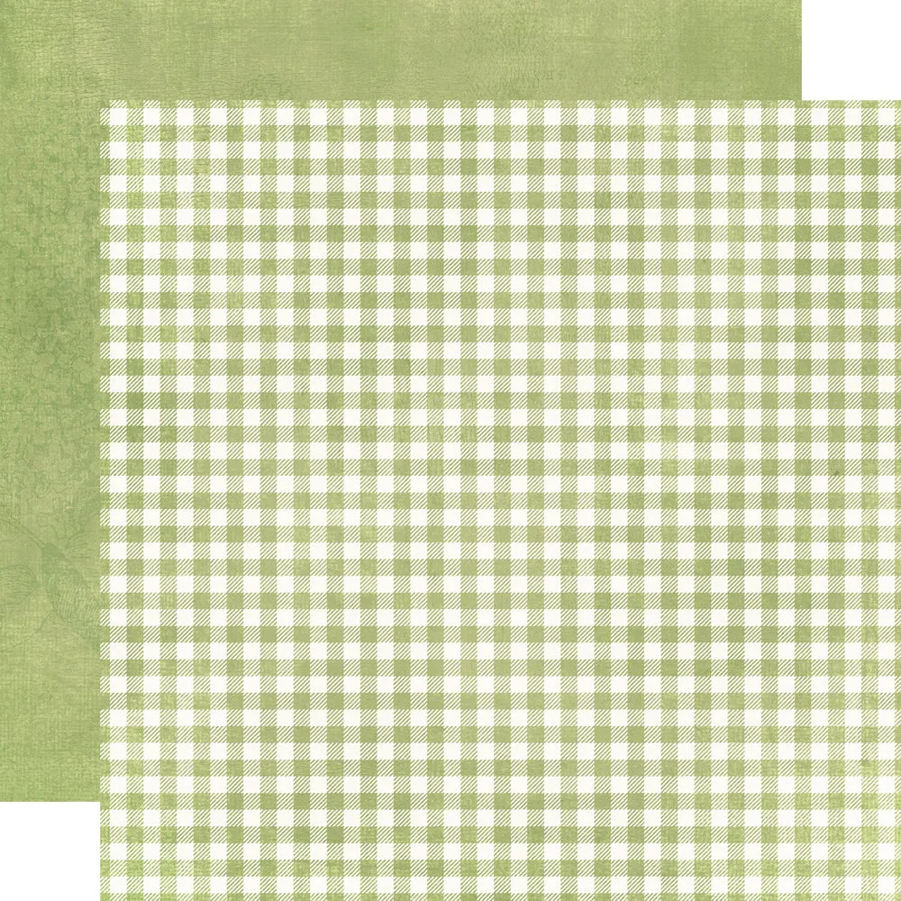 Simple Stories - Simple Vintage Spring Garden - 12x12 Single Sheet - Sweet Pea Gingham