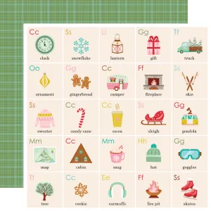 Simple Stories - Snow Pine Lodge - 12x12 Single Sheet - Jolly Good Vibes