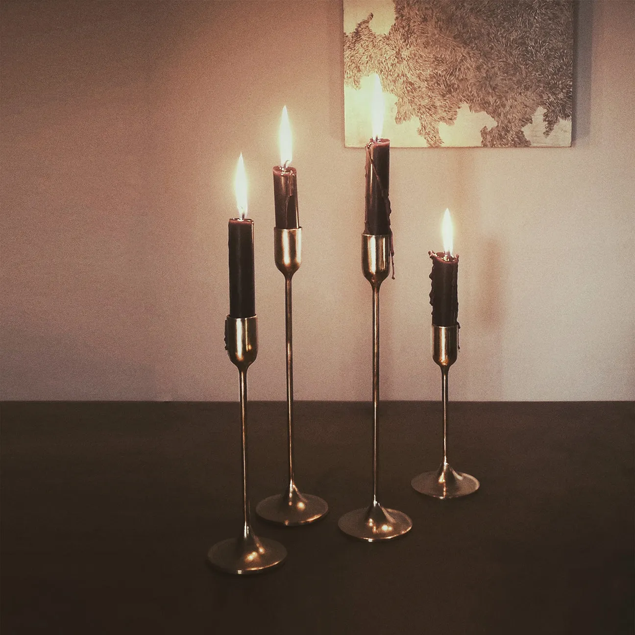 Solid Brass Taper Stands