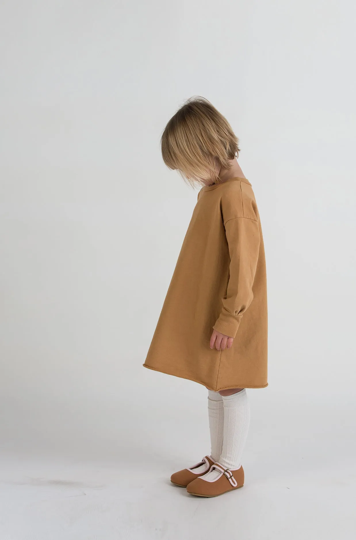 Solid Puff Sleeve Dress