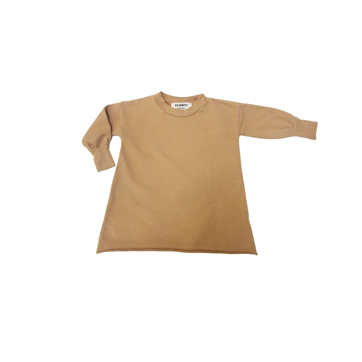 Solid Puff Sleeve Dress