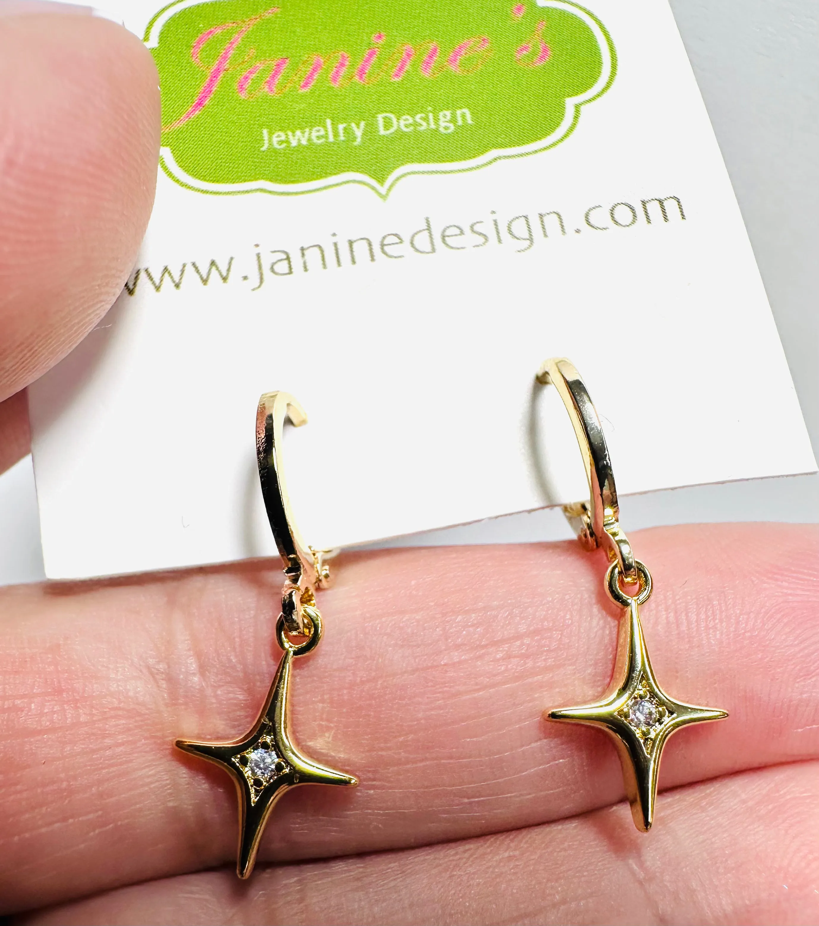 Star Huggie Hoops, Gold Filled Earrings, Hoops*