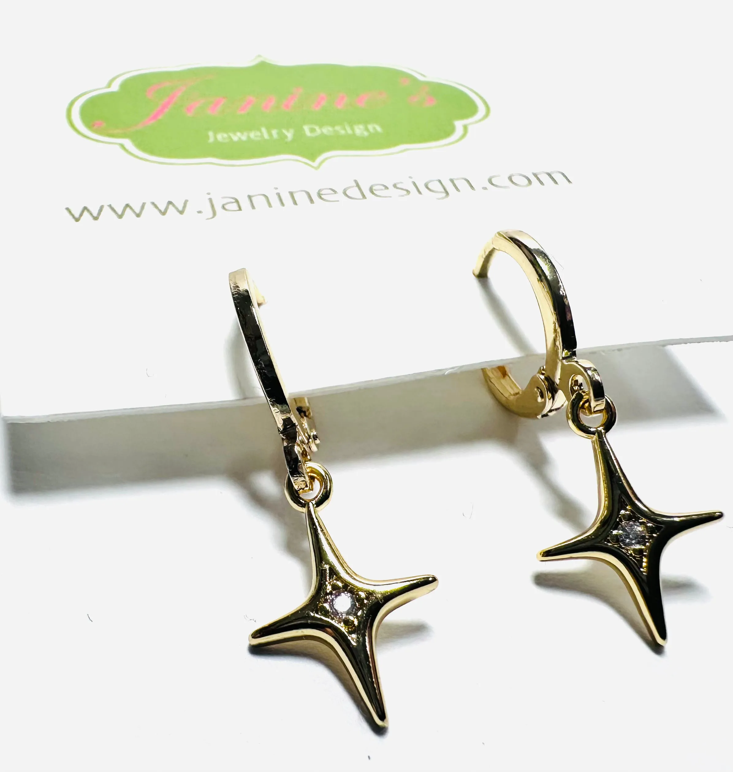 Star Huggie Hoops, Gold Filled Earrings, Hoops*