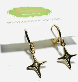 Star Huggie Hoops, Gold Filled Earrings, Hoops*