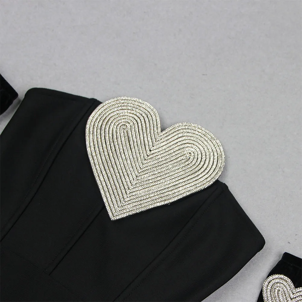 Strapless Sleeveless Rhinestone Mini Bandage Dress HL9588