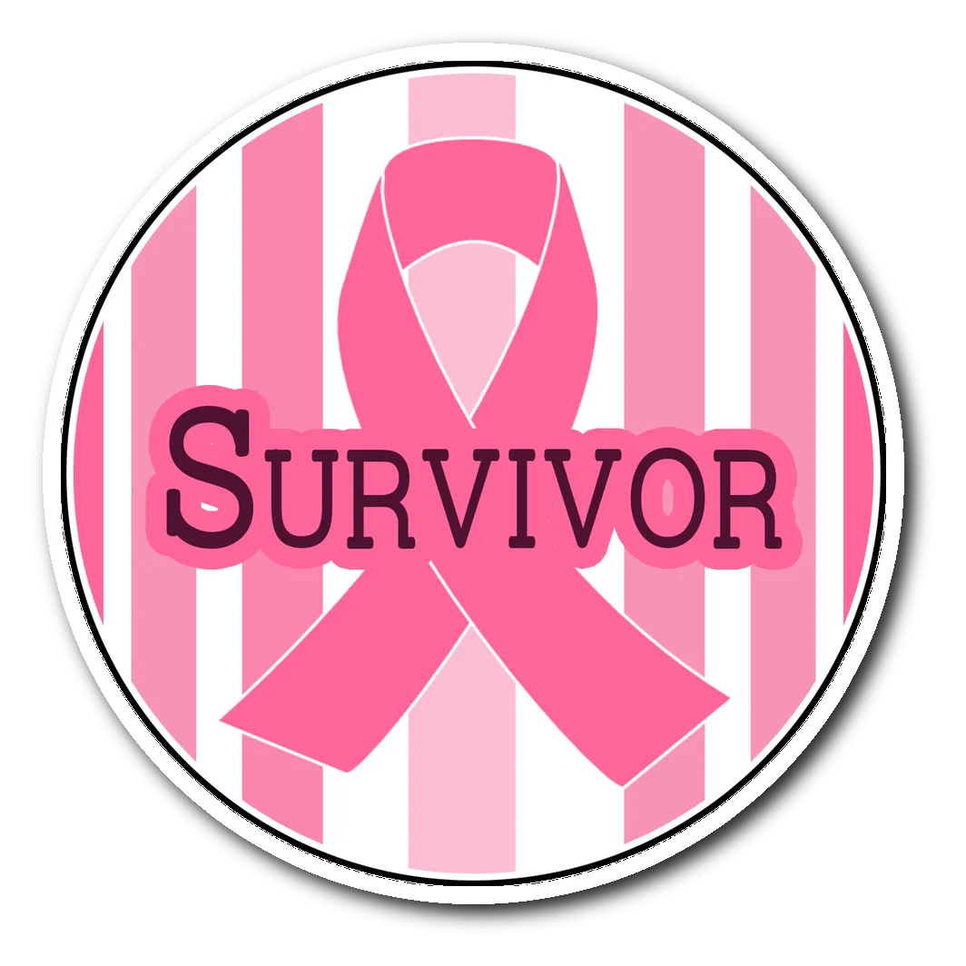 Survivor - Pink Ribbon Circle Sticker