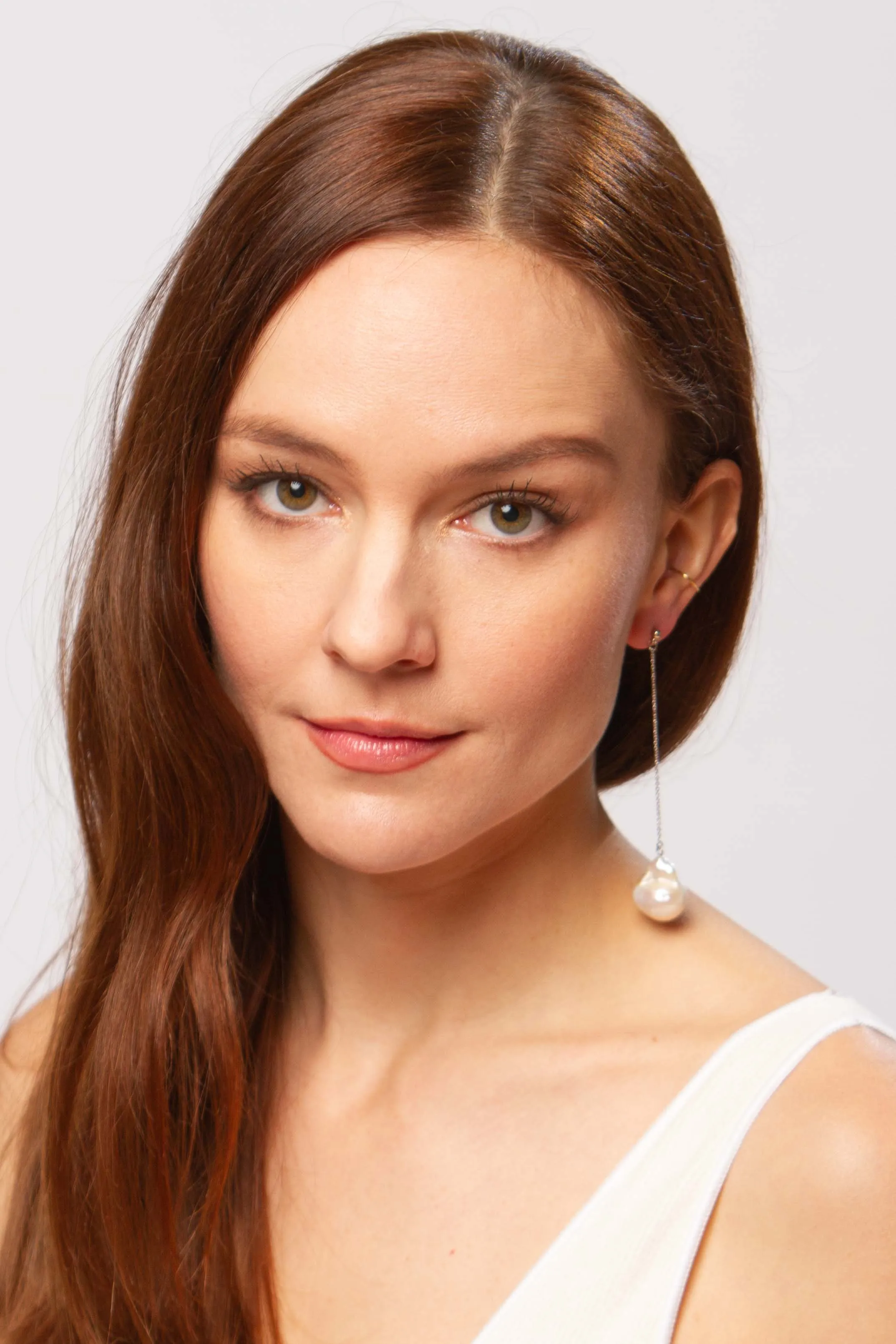 Tali white pearl earrings
