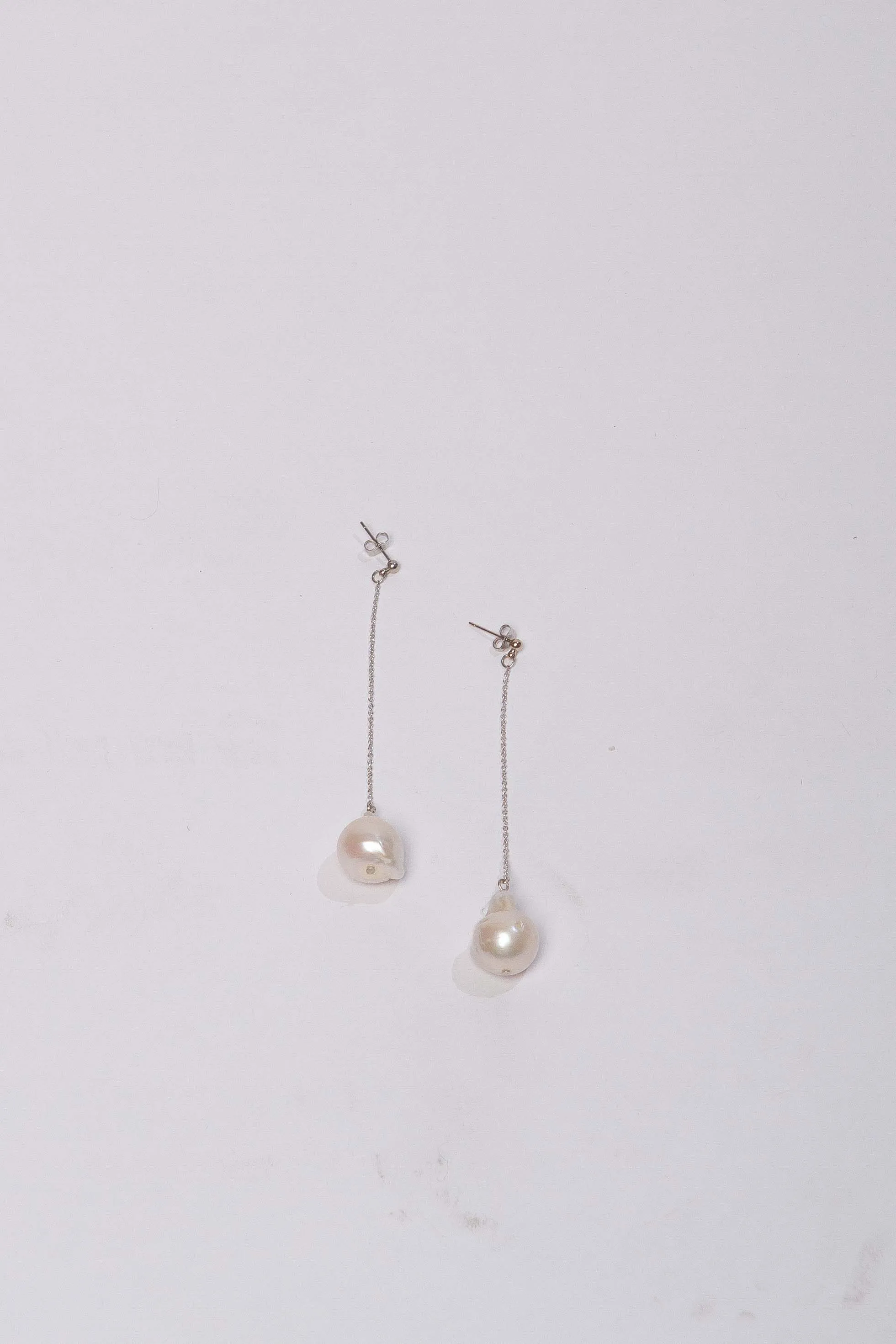 Tali white pearl earrings