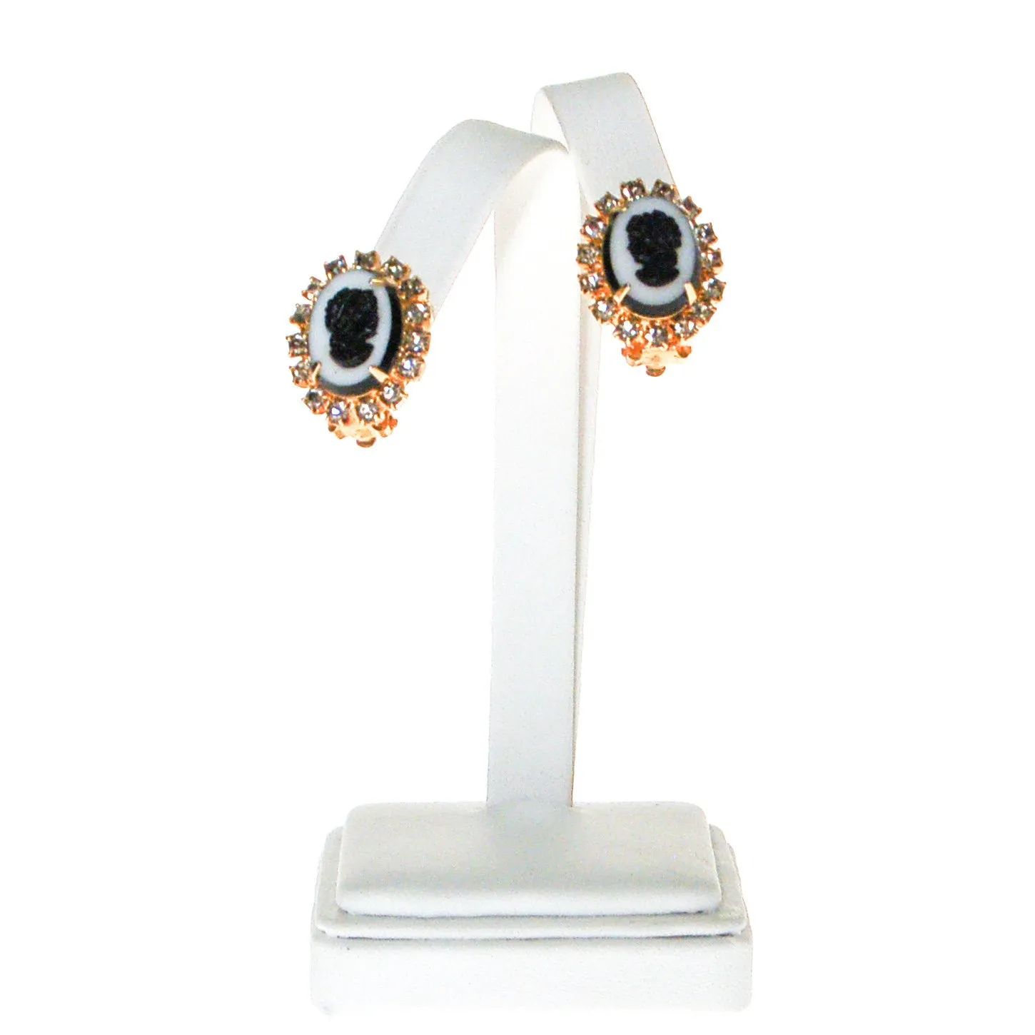 Tara Rhinestone Cameo Earrings