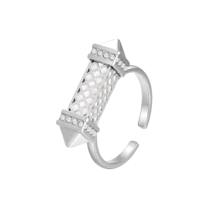 Tassel / Ring Pearl Silver