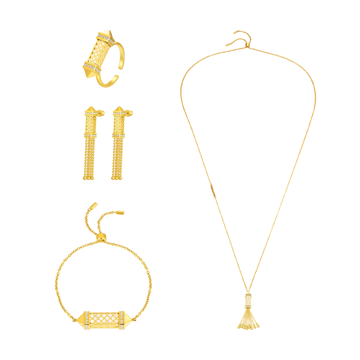 Tassel / Set Pearl Gold