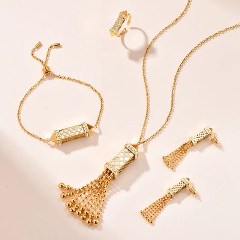 Tassel / Set Pearl Gold