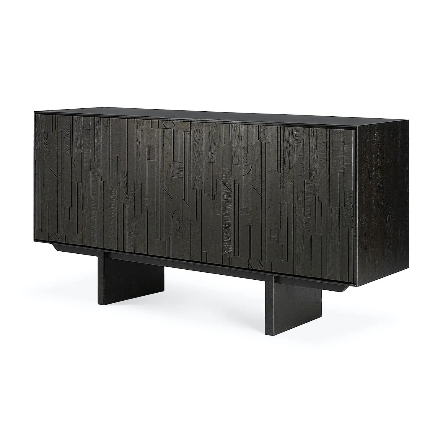 Teak Mosaic Sideboard - Varnished