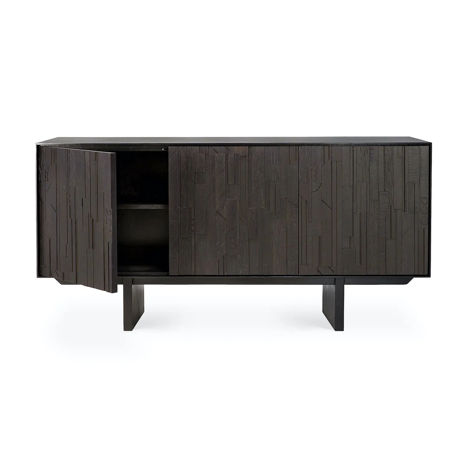 Teak Mosaic Sideboard - Varnished