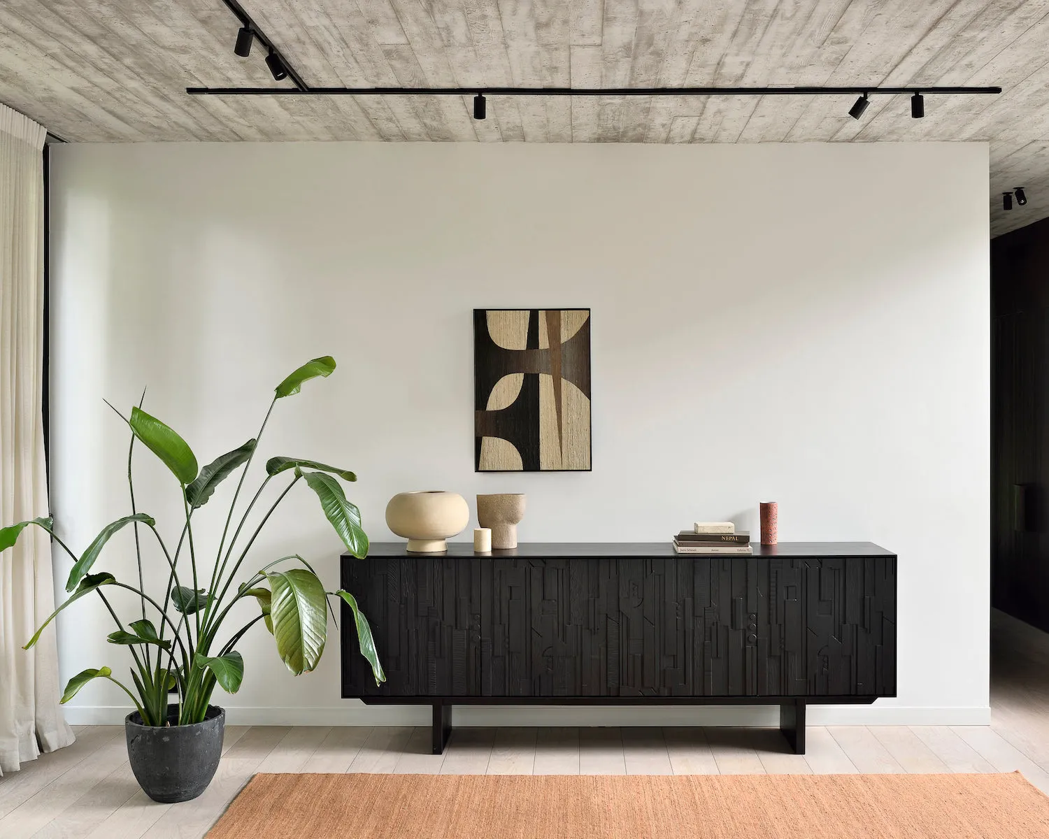Teak Mosaic Sideboard - Varnished