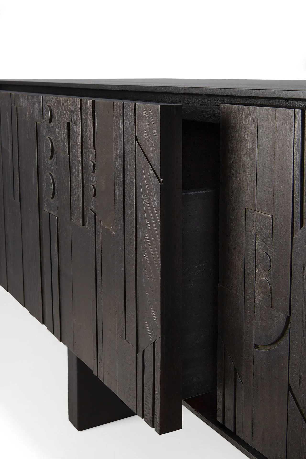 Teak Mosaic TV Cupboard - Varnished