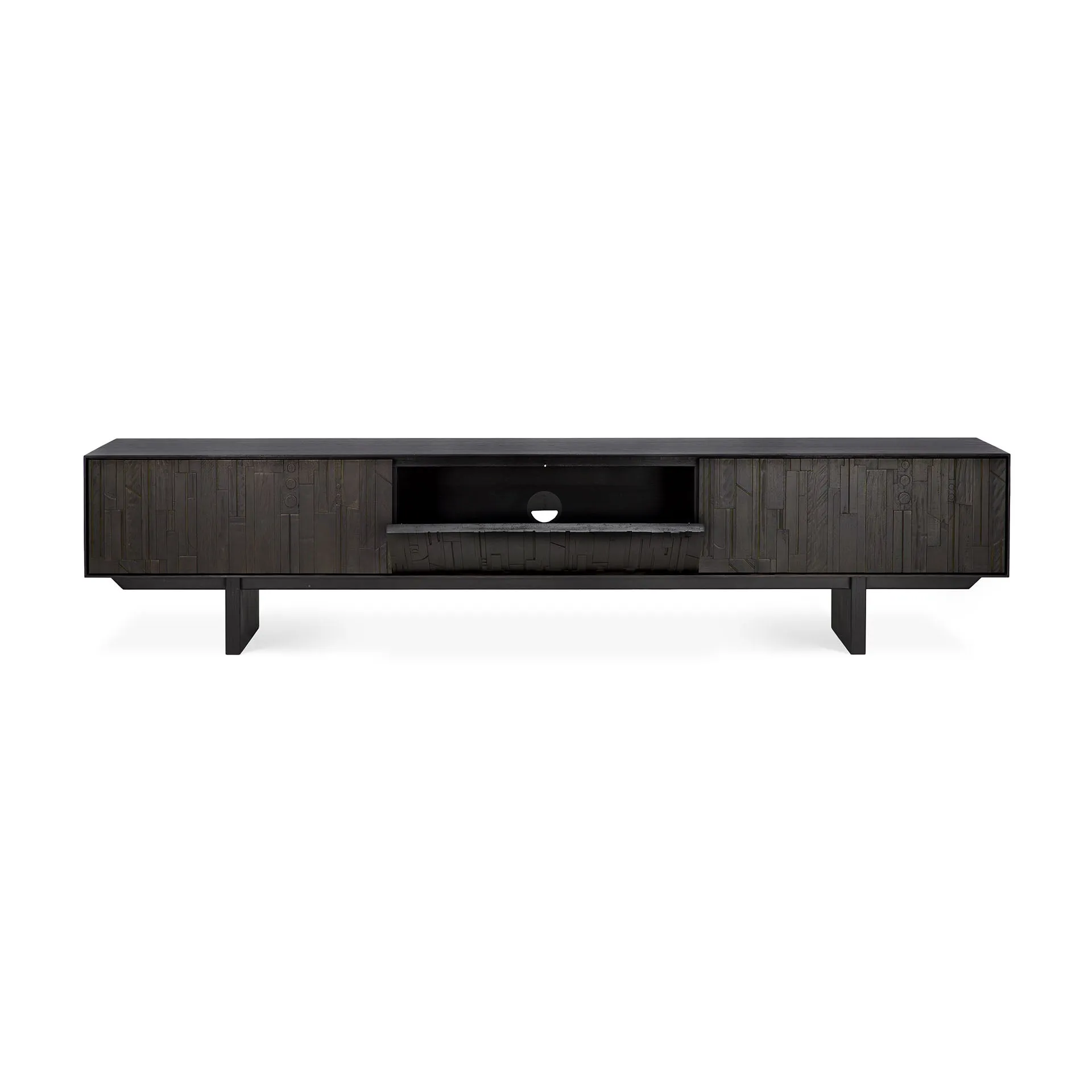 Teak Mosaic TV Cupboard - Varnished
