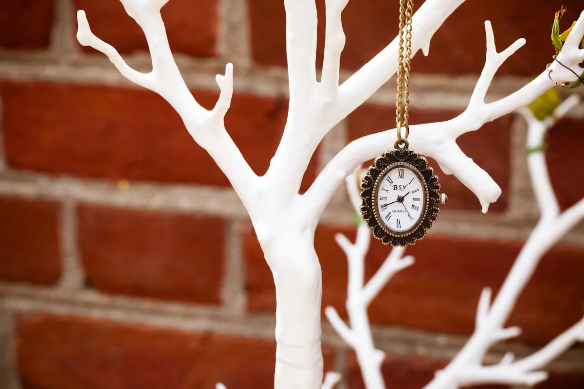 The Belle Pocket Watch (White Rose)