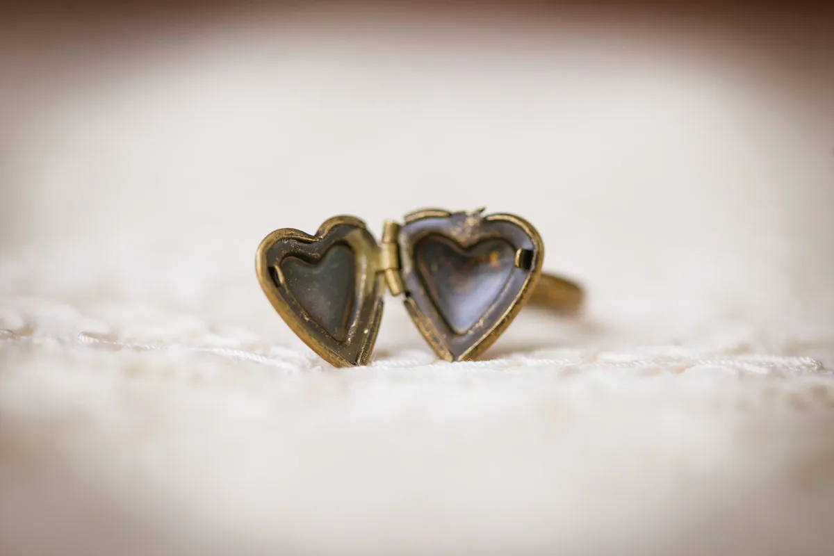 The Lorelie Locket Ring (Brass and Silver)
