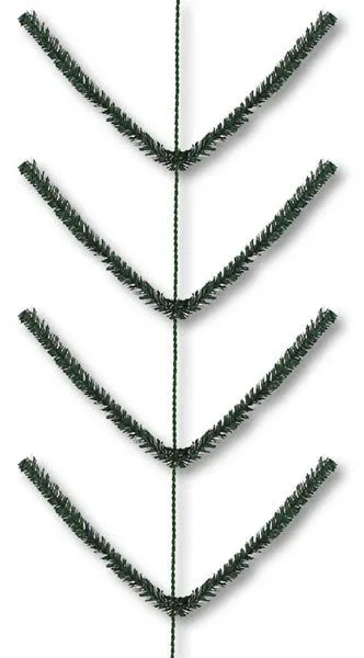 Tinsel Work Garland: Green (9 ft) XX752360