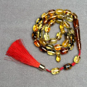 TRANSPARENT AMBER MISBAHA 7,6x11,7mm 20,1g