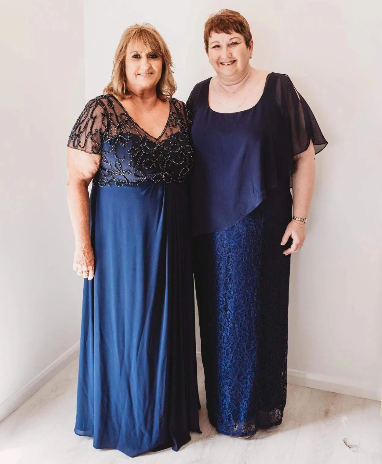 Trish Navy Lace Evening Gown