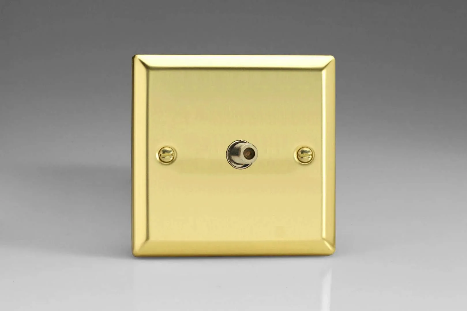 Varilight Classic Victorian Brass Satellite Socket F-Type XV8S