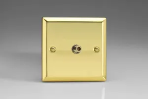 Varilight Classic Victorian Brass Satellite Socket F-Type XV8S