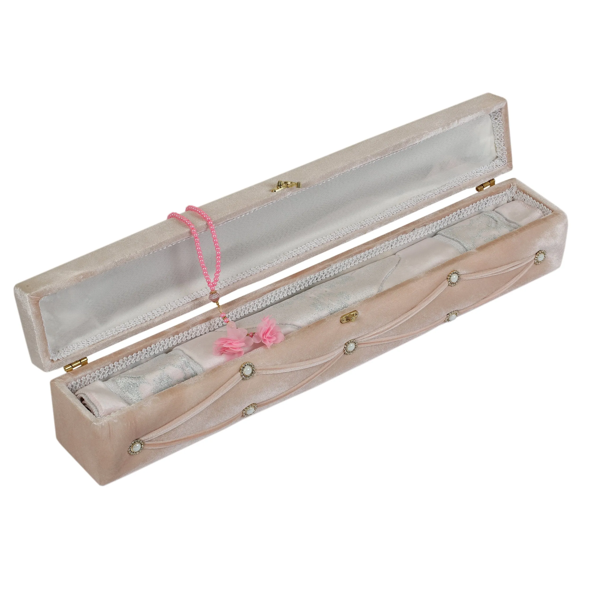 Velvet Pearl Prayer Box - Blush